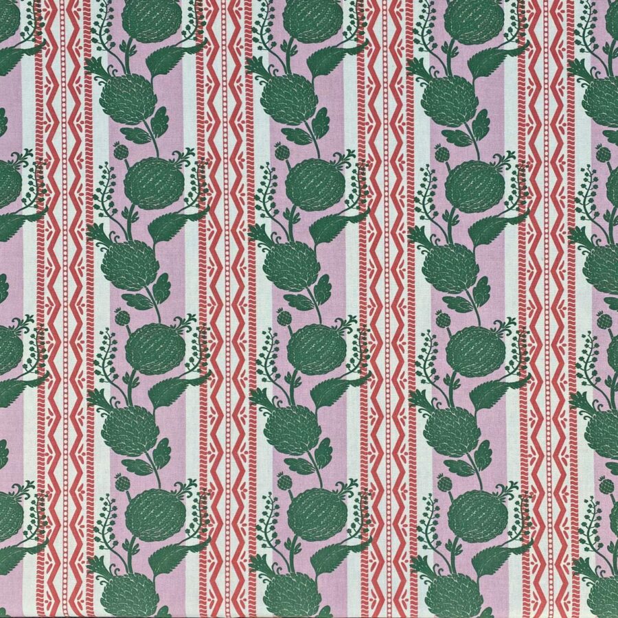 Haddon Stripe - Pink and Leaf Green