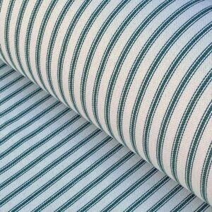 Green Ticking Fabric, Material for curtains and upholstery
