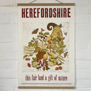 Herefordshire Cornucopia, Letterpress Poster Jen Whiskerd - Image 1
