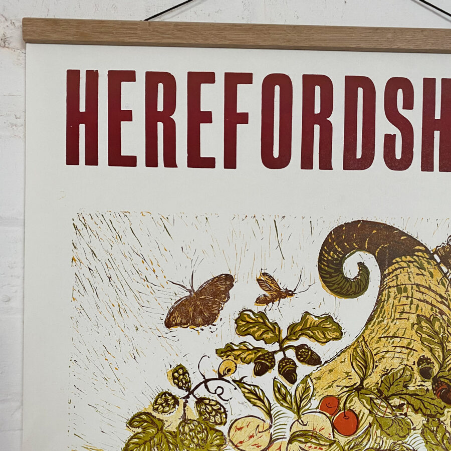 Herefordshire Cornucopia, Letterpress Poster Jen Whiskerd