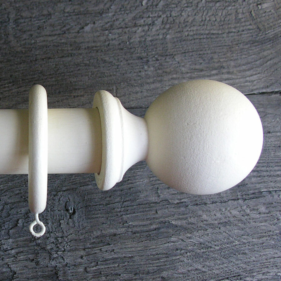 35mm Painted Curtain Pole Set - Ivory