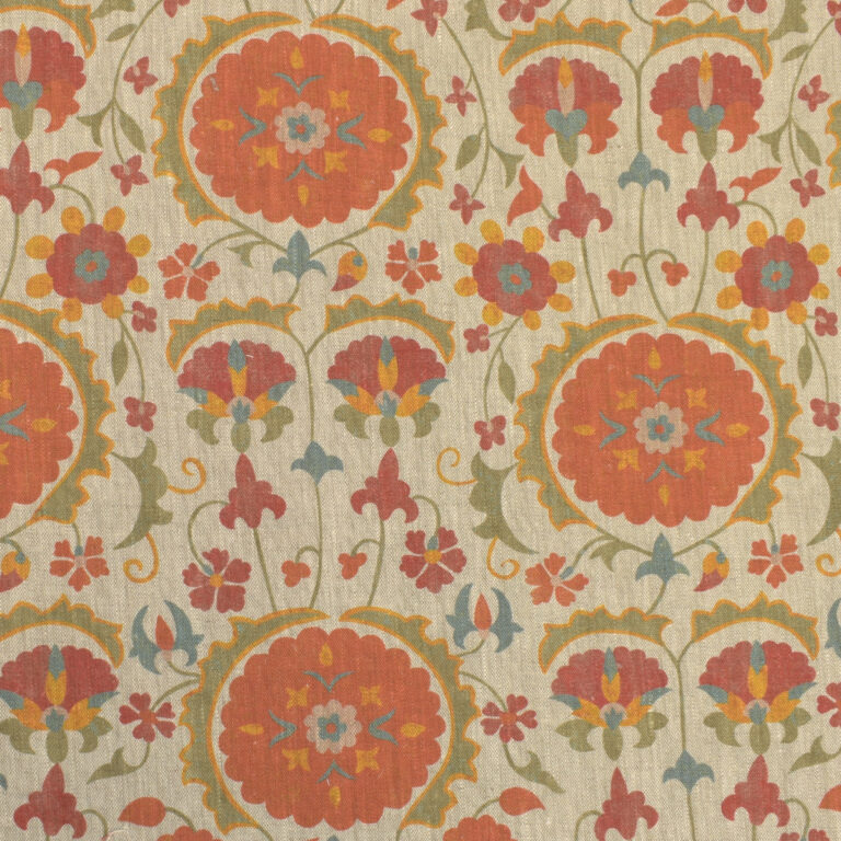 Karabair Linen - Orange, Sage and Ochre - Image 2