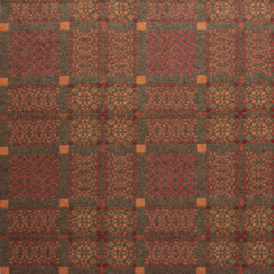 Knot Garden Welsh Single Blanket - Copper