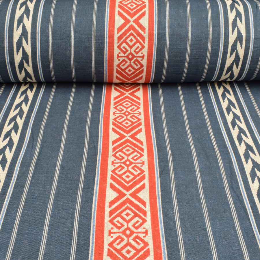 Kolomyya Linen Stripe - Indigo