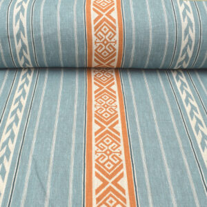 Kolomyya Linen Stripe - Mineral Blue - Image 3