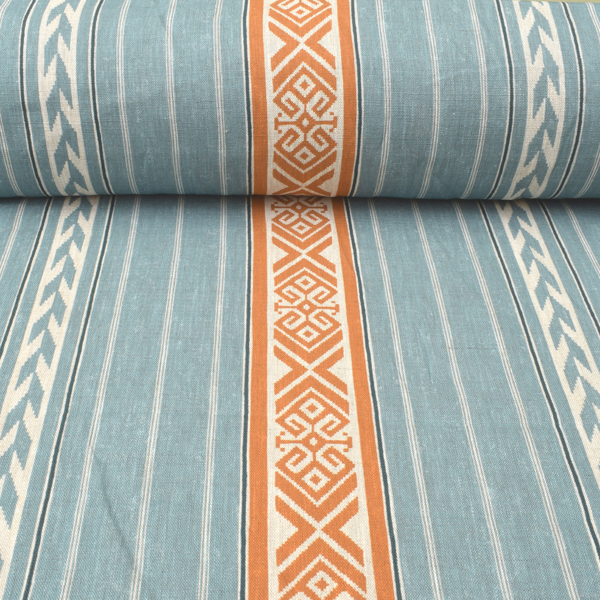 Kolomyya Linen Stripe - Mineral Blue - Image 3