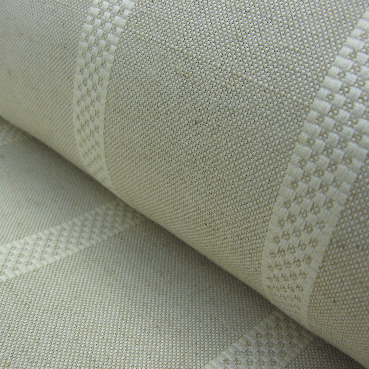 Hopsack Stripe - Cream - Image 1