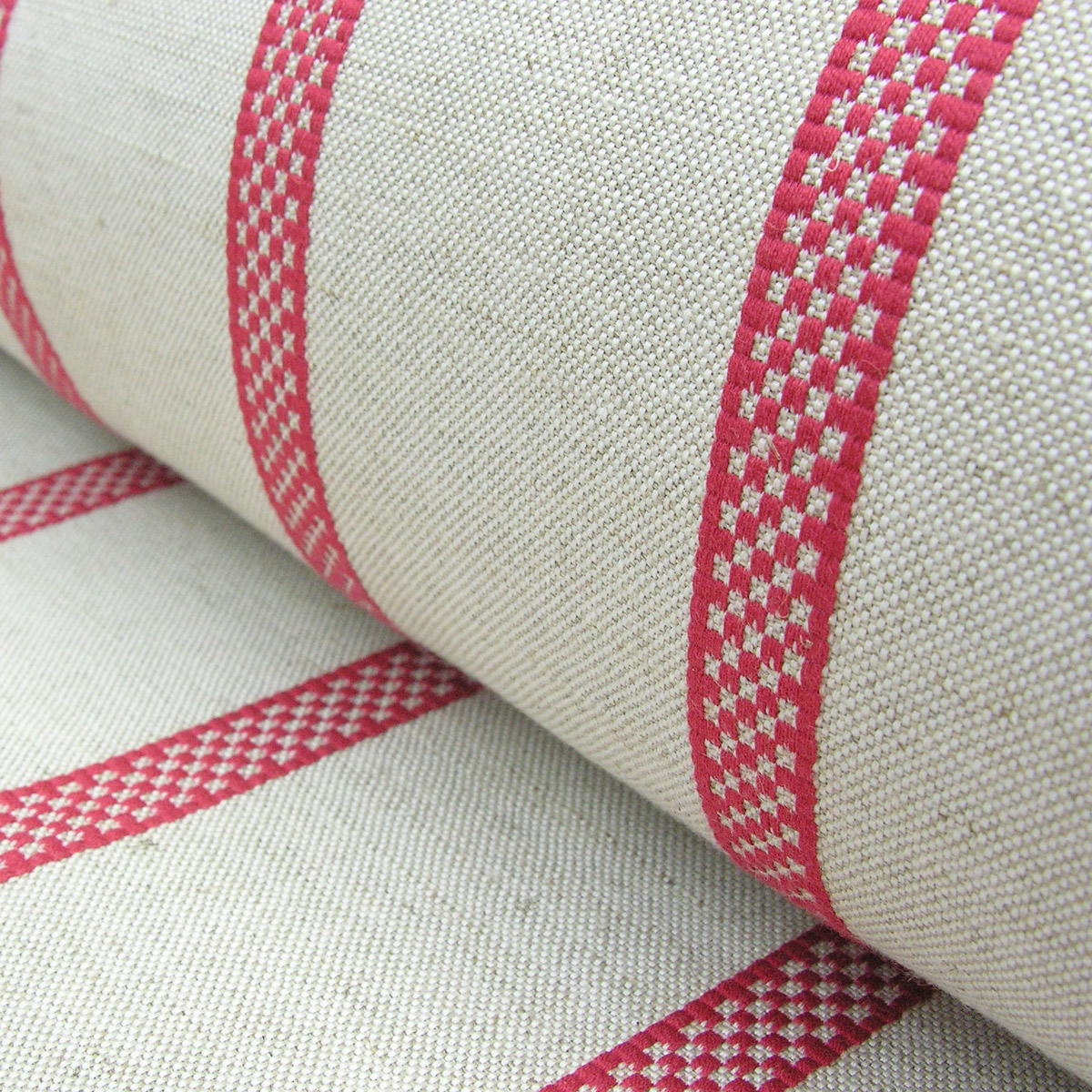 Hopsack Stripe - Peony - Image 1