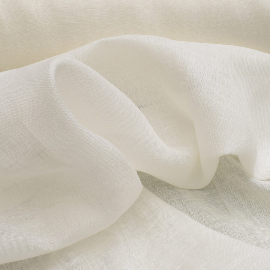 Sheer Linen Fabric in ivory