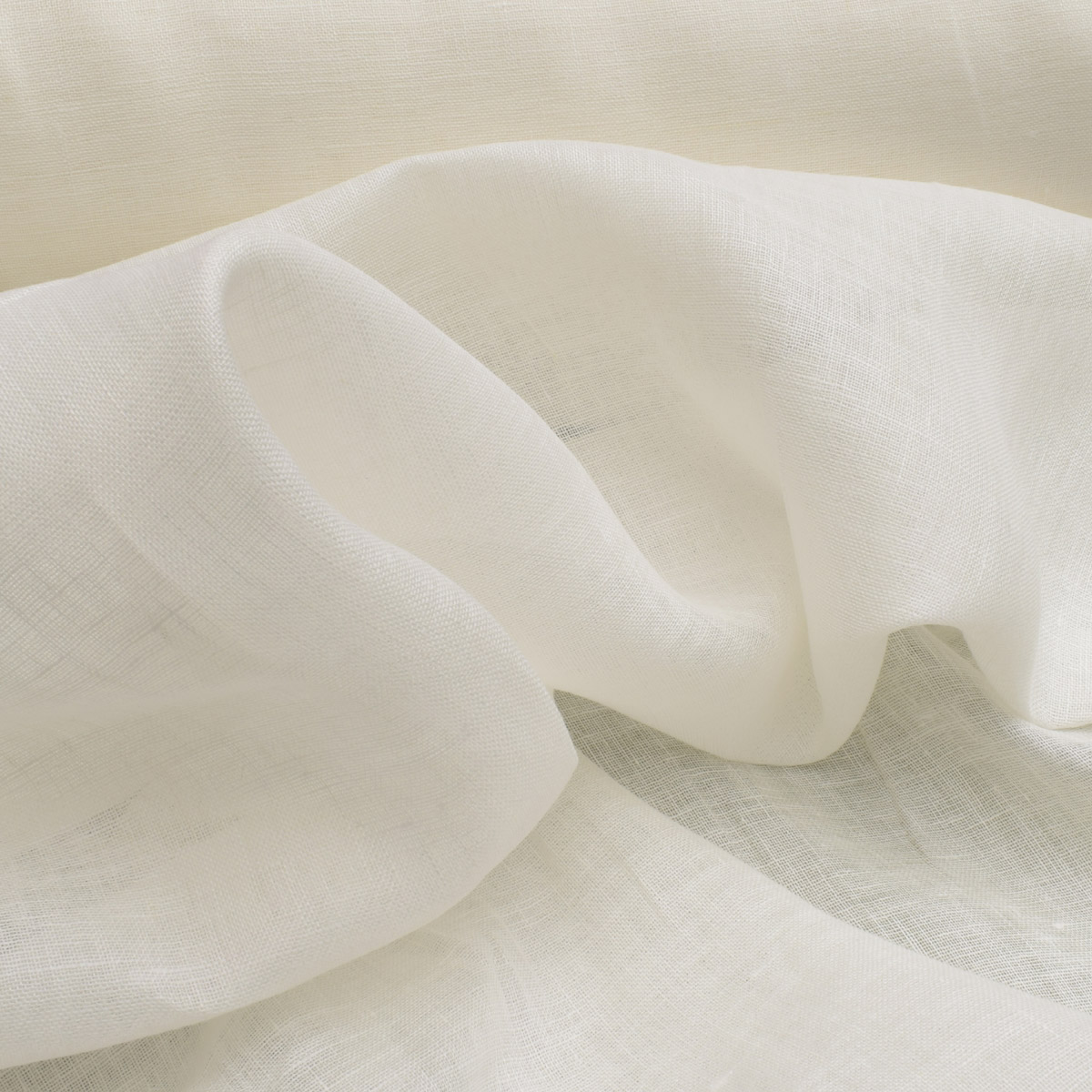 Sheer Linen Fabric in ivory