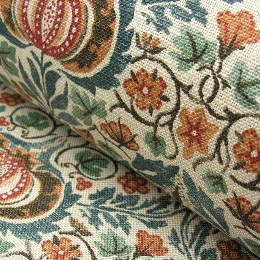 William Morris Little Chintz - Teal and Saffron