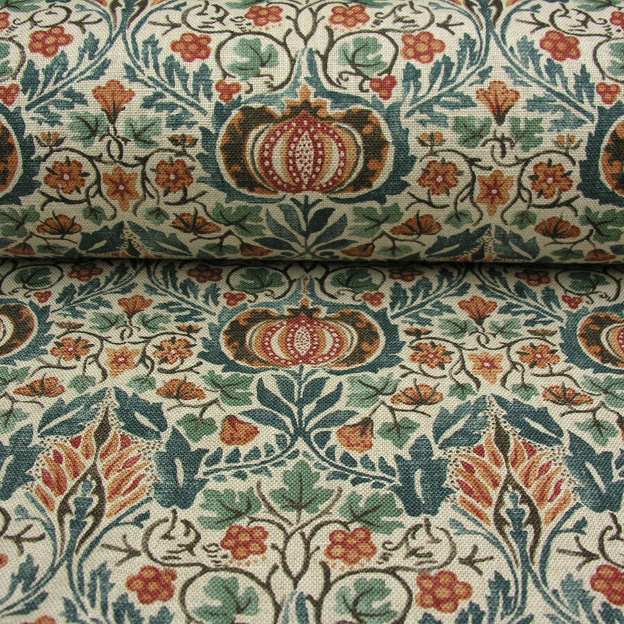 William Morris Little Chintz - Teal and Saffron