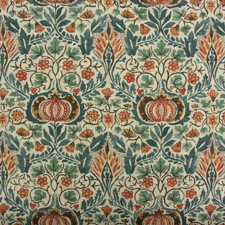 William Morris Little Chintz - Teal and Saffron