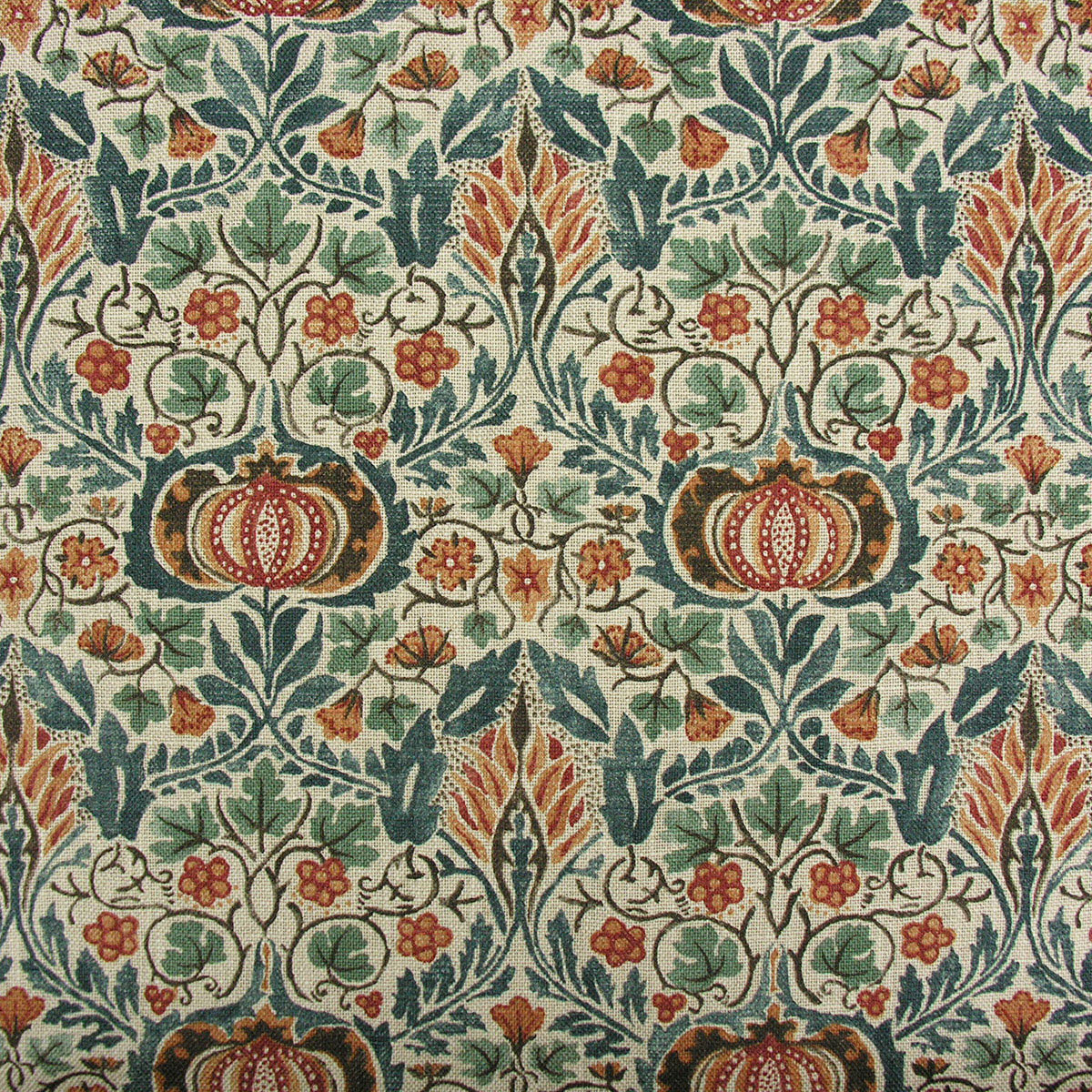 William Morris Little Chintz - Teal and Saffron - Image 2