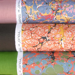 Marbled Fabrics, marbled linen and cotton