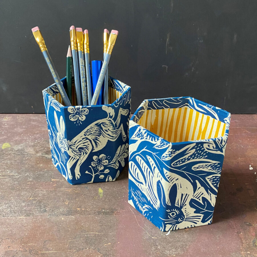 Mark Hearld Blue Whippet Pen Pot