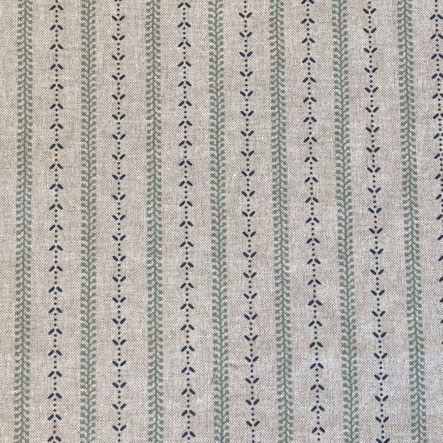 Maya Stripe Natural - Seagreen and Indigo