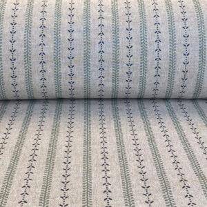 Maya Stripe Natural - Seagreen and Indigo - Image 3
