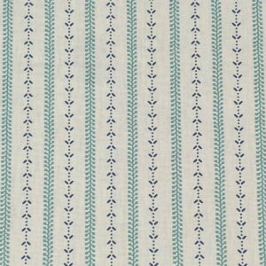 Maya Stripe Ivory - Seagreen and Indigo - Image 2