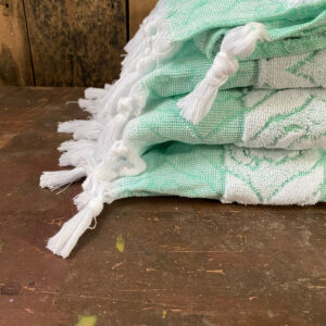 Turkish Cotton Bath Towel - Mint Green - Image 5