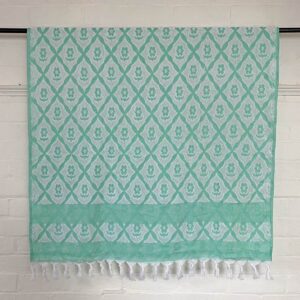 Turkish Cotton Bath Towel - Mint Green - Image 3