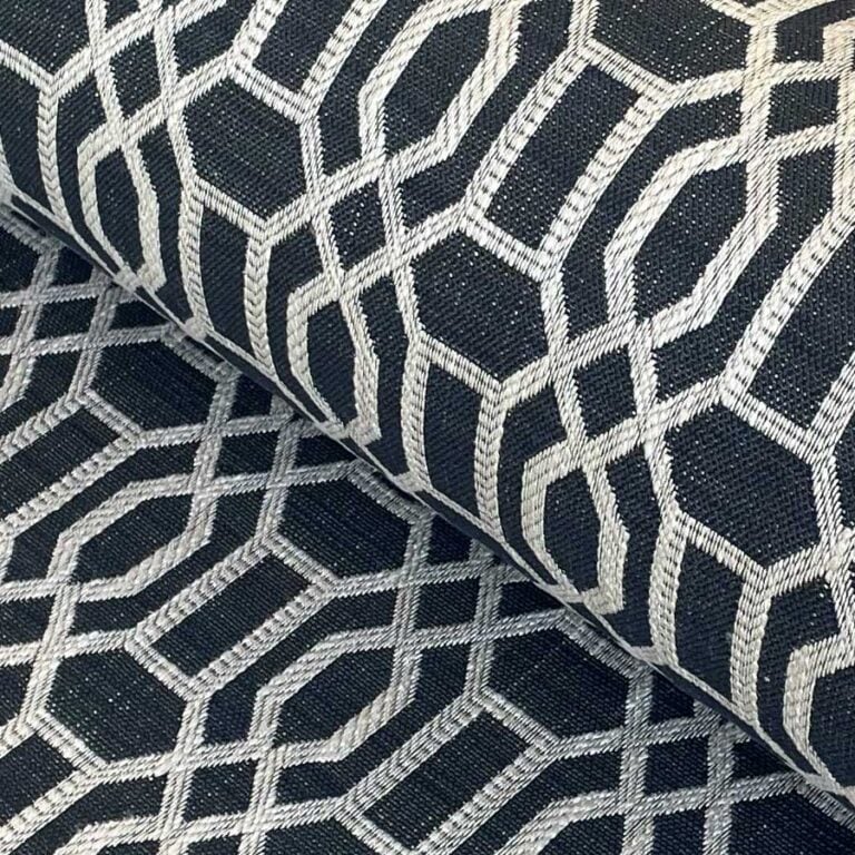 Upholstery Fabric Lattice - Navy - Image 1