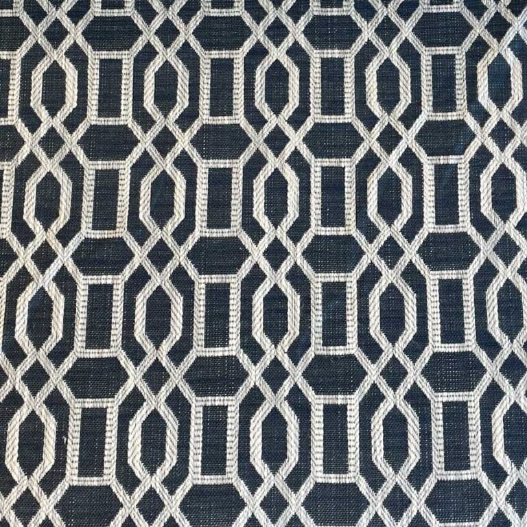 Upholstery Fabric Lattice - Navy - Image 3