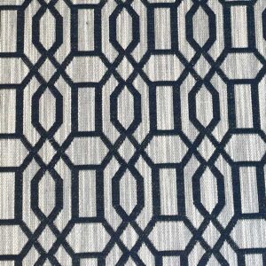 Upholstery Fabric Lattice - Navy - Image 4