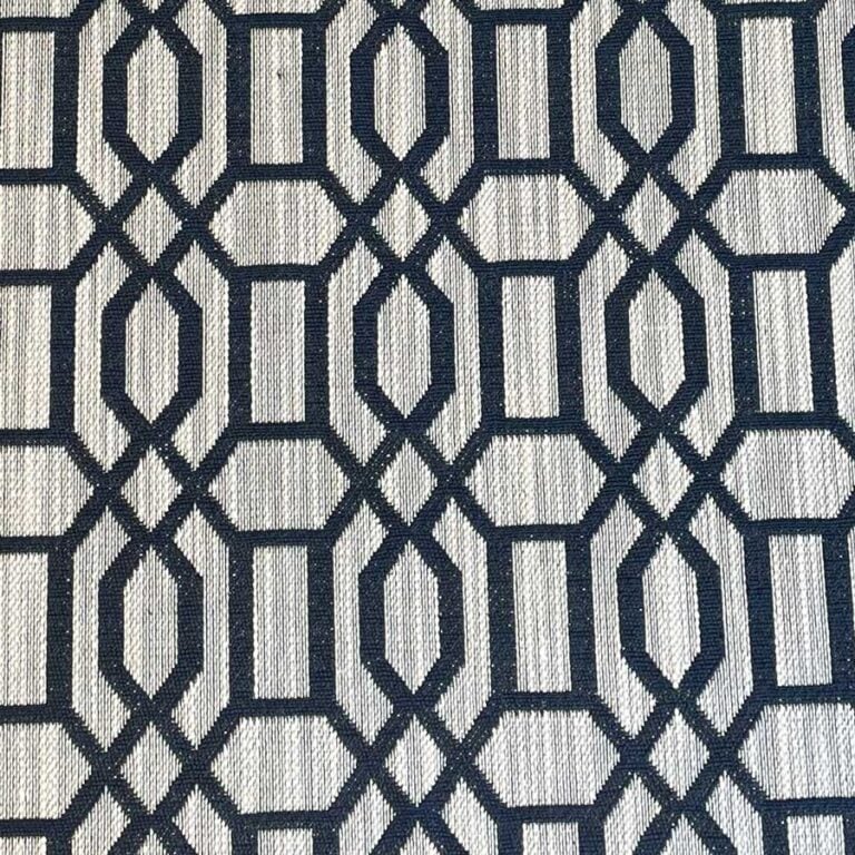 Upholstery Fabric Lattice - Navy - Image 4