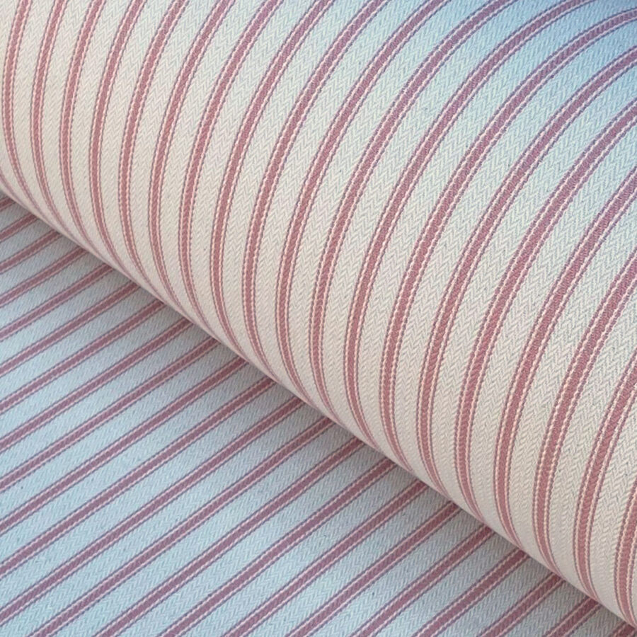 Pink Ticking Fabric for curtains and upholstery