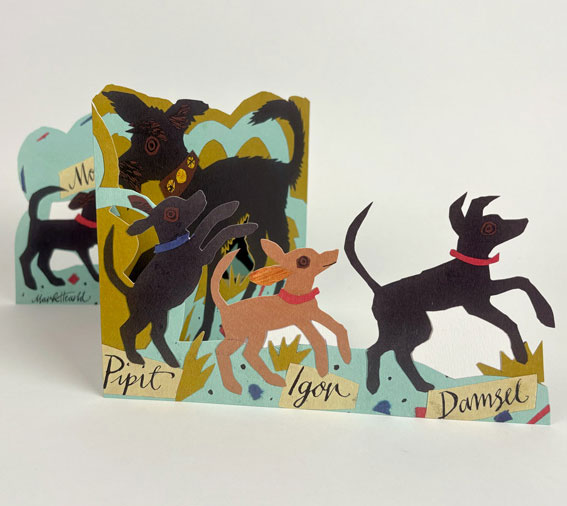Mark Hearld Fold out Card - Puppy Parade