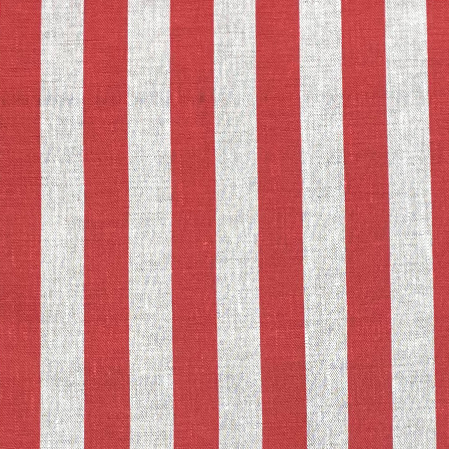 Beta Linen Stripe - Red