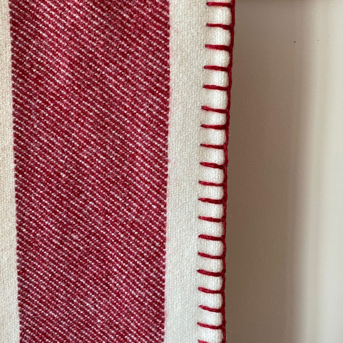 Broadstripe Welsh Single Blanket - Red - Image 3