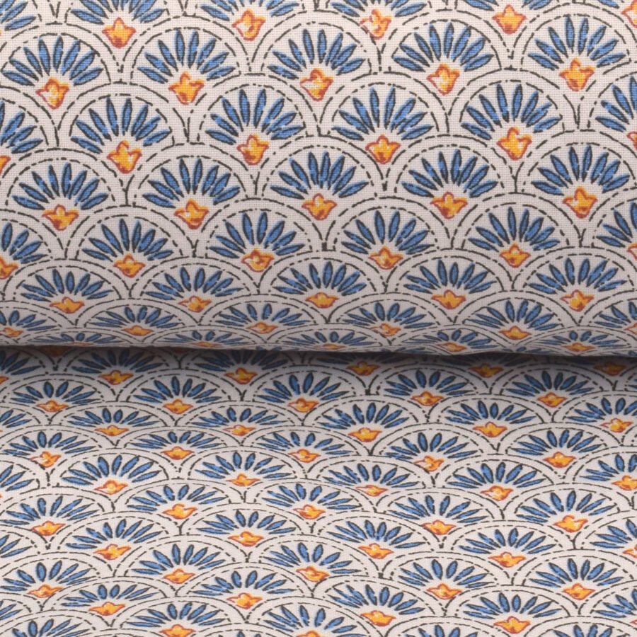 Oilcloth Scallop - Indigo
