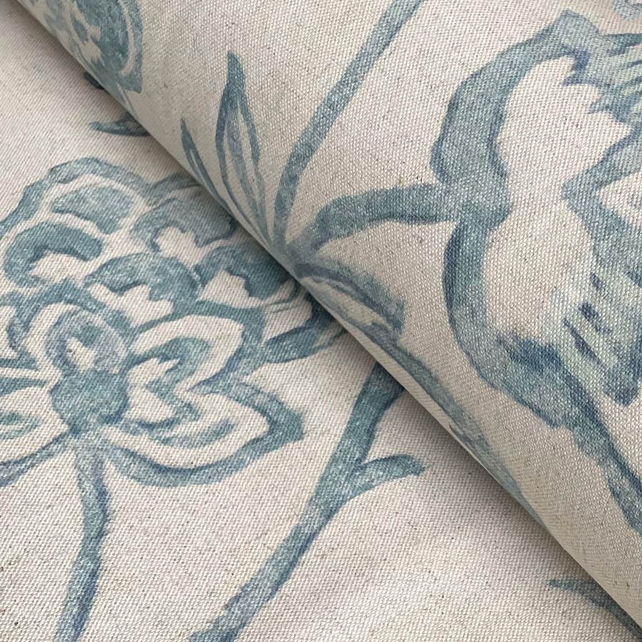Extra wide fabric blue