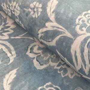 Extra Wide Fabric with blue design