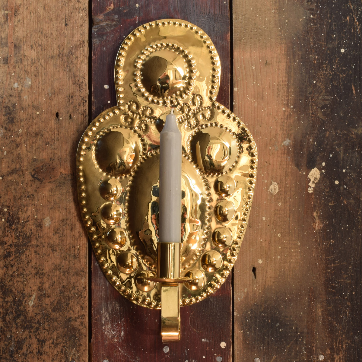 Brass Wall Sconce - Single Candle - Image 1