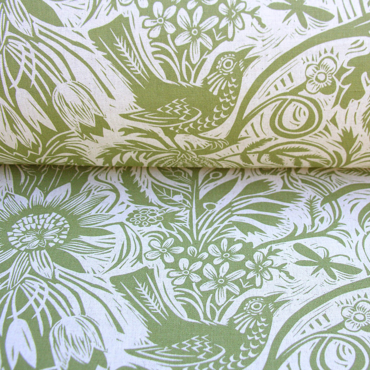 Mark Hearld Squirrel and Sunflower - Olive Green - Image 3