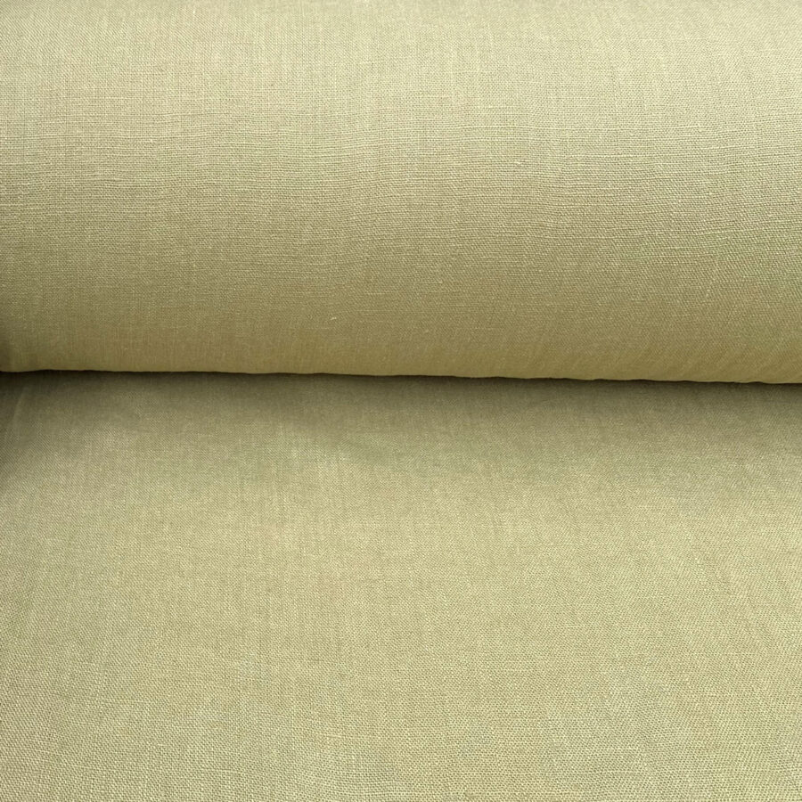 Washed Linen Khaki Green