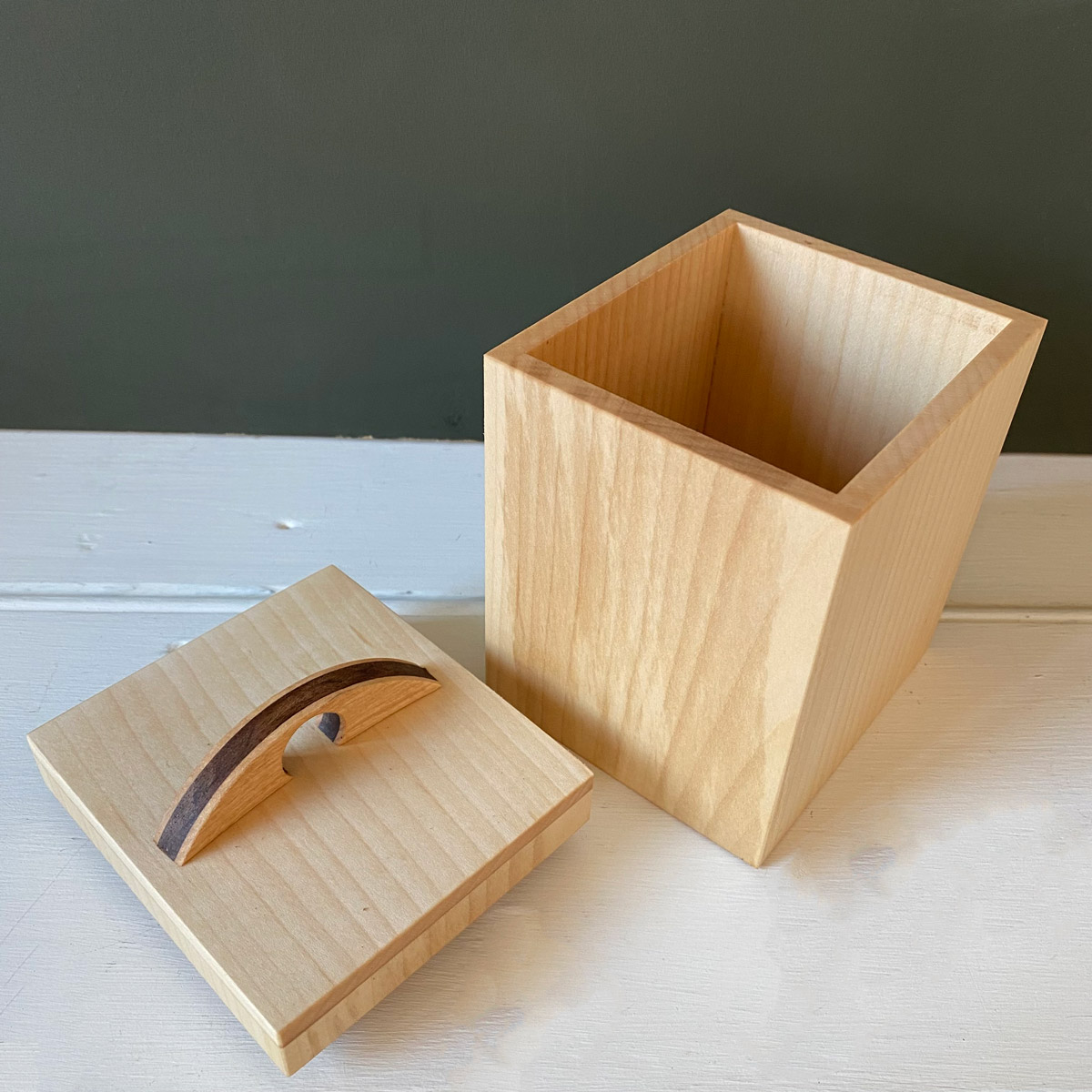 Hardwood Caddy - Sycamore & Walnut - Image 4