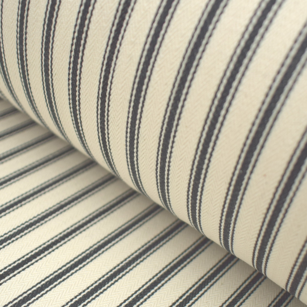 Ticking Fabric - Black - Image 1