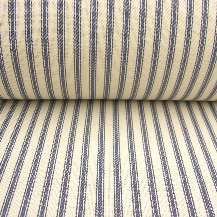 Cotton Ticking Wide - Cribbage Navy