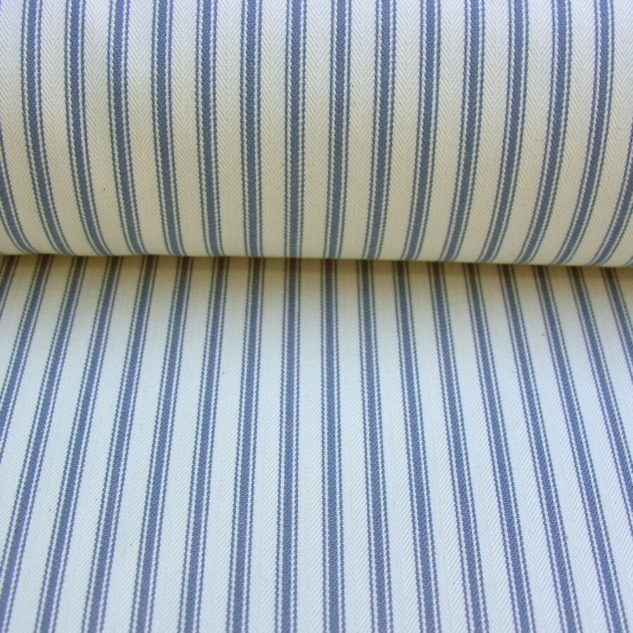 Ticking Fabric - Airforce Blue