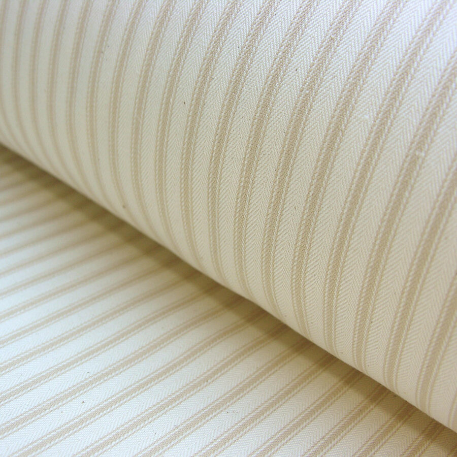 Ticking Fabric - Cream