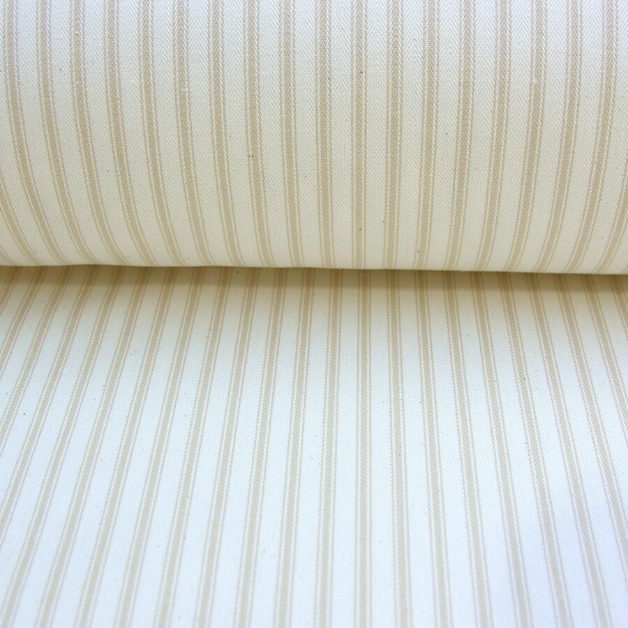 Ticking Fabric - Cream