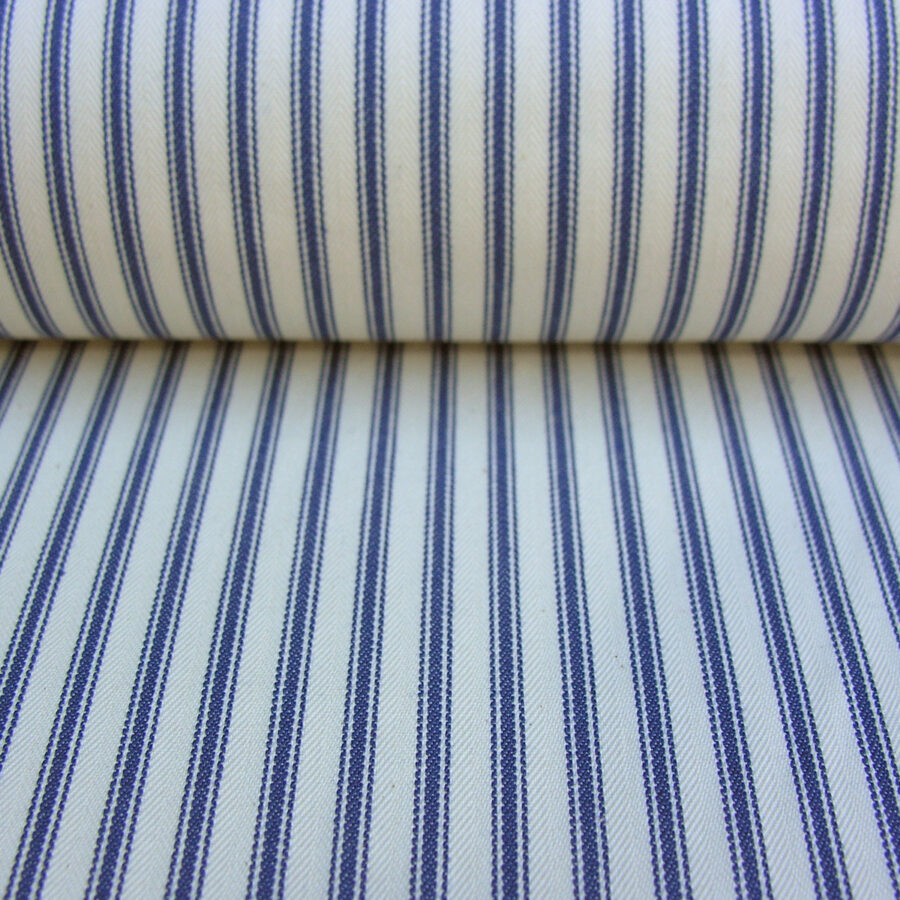 Ticking Fabric - Navy