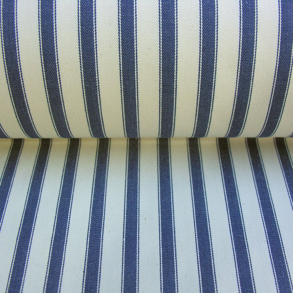 Navy Ticking fabric for curtains
