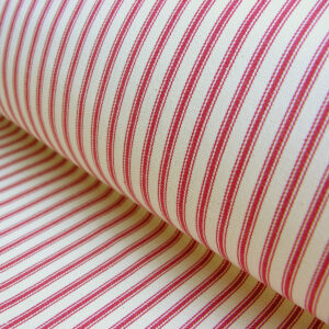 Ticking Fabric red, peony red ticking material for curtains and blinds