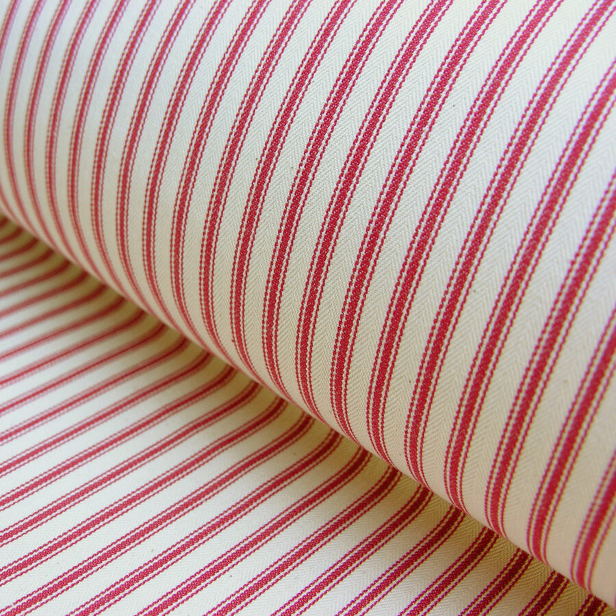 Ticking Fabric red, peony red ticking material for curtains and blinds