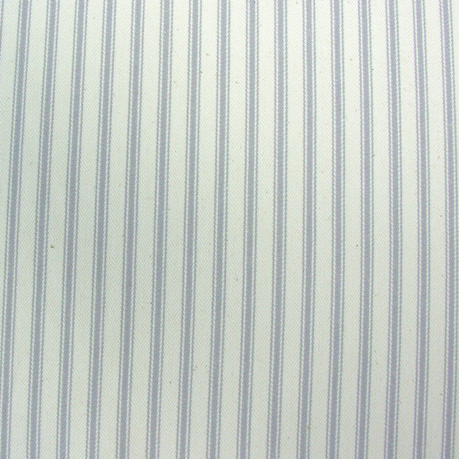 Ticking Fabric - Silver Grey